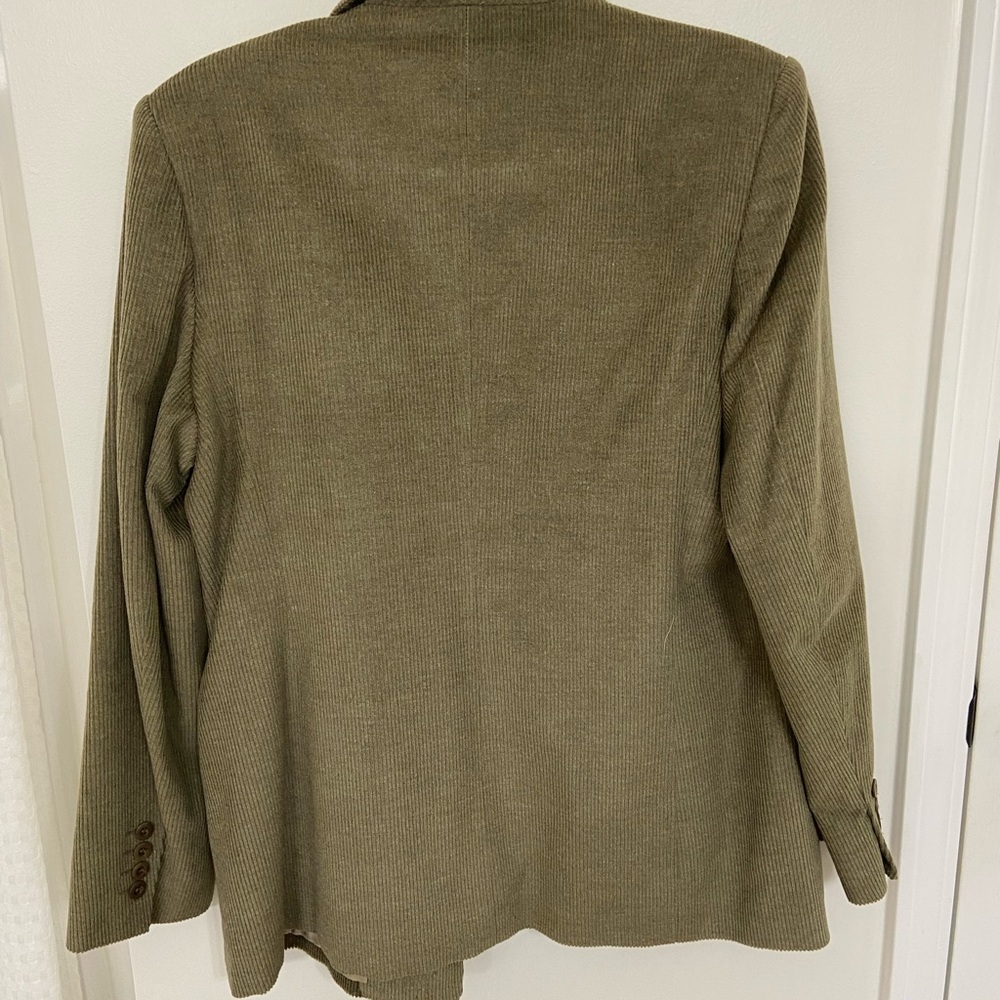 Bernard Zins Made in France Olive Green Women's Blazer Cashmere and Silk - Picture 7 of 10